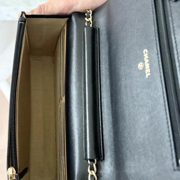 Chanel Wallet On Chain EXTREMELY RARE Lucky Charms Black Calfskin Crossbody Bag - Picture 11 of 16